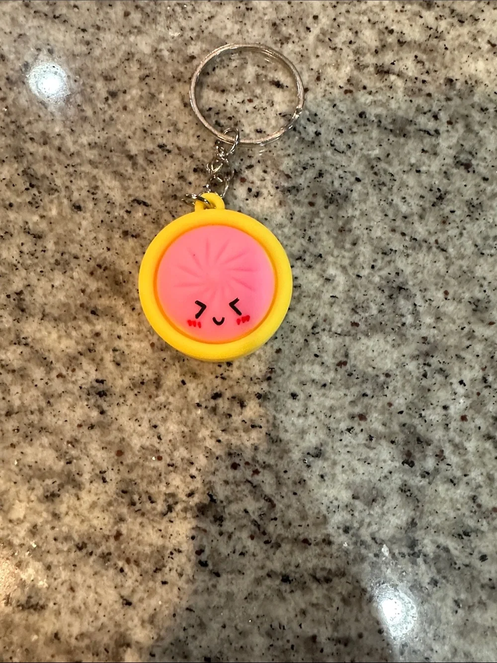 Cute Dumpling Keychains - Yellow Frame with Assorted Fruit Colors